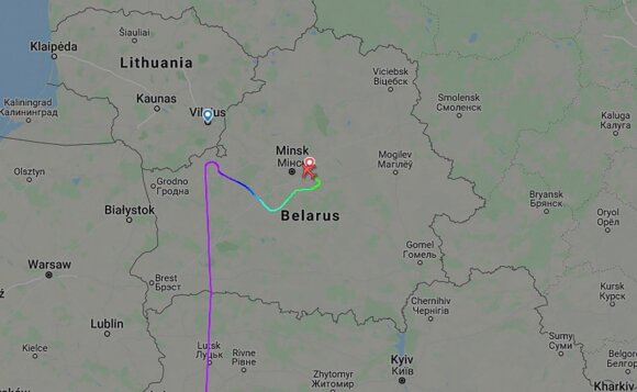 Žiniasklaida: iš Baltarusijos pabėgęs dispečeris papasakojo apie nutupdytą „Ryanair“ lėktuvą