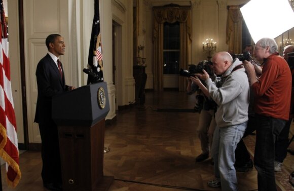 Barackas Obama praneša apie Osamos bin Ladeno mirtį