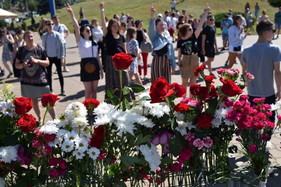 Vieta, kurioje per protestus Minske žuvo vyras