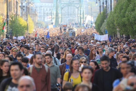 Budapest demonstration in support of the Central European University