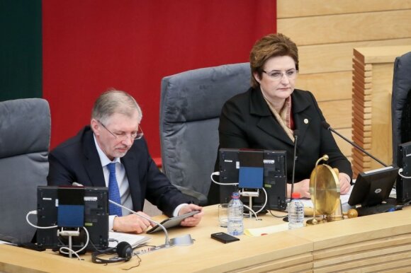 Seimas Speaker Loreta Graužinienė (right)
