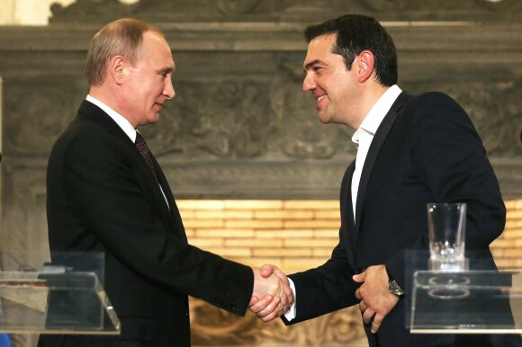 Vladimiras Putinas ir Alexis Tsipras Atėnuose