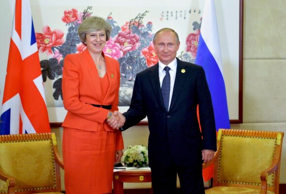 Theresa May ir Vladimiras Putinas