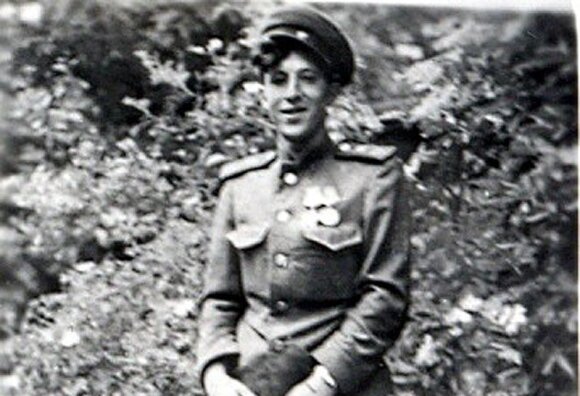 Kavaleristas Jakovas Bunka Arenshofe, Vokietija, 1945 m.