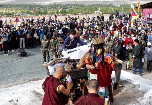 Tibeto kario Tenzino Nyima laidotuvės