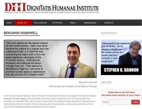 Benjaminas Harnwellas, dignitatishumanae.com nuotr.