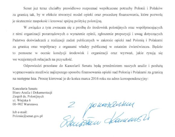 List Marszałka Senatu RP