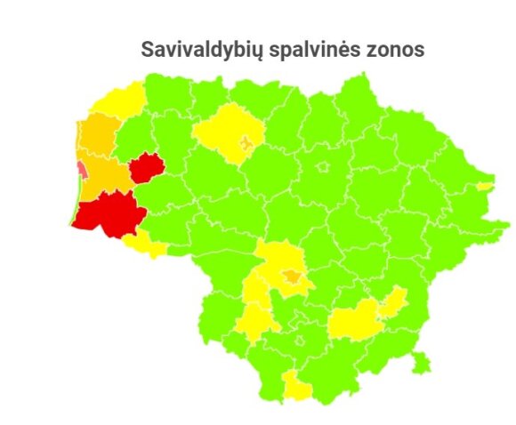 Положение быстро ухудшается: еще два муниципалитета Литвы попали в красную зону