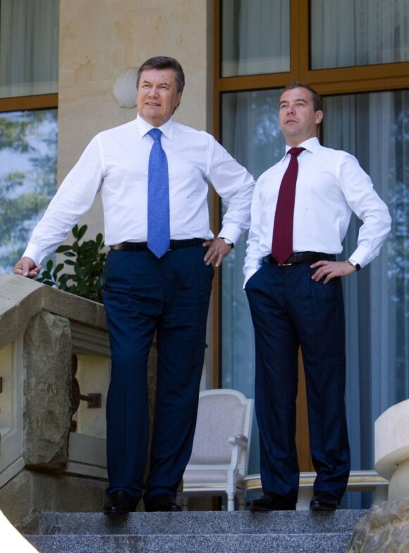 V.Janukovyčius ir D.Medvedevas