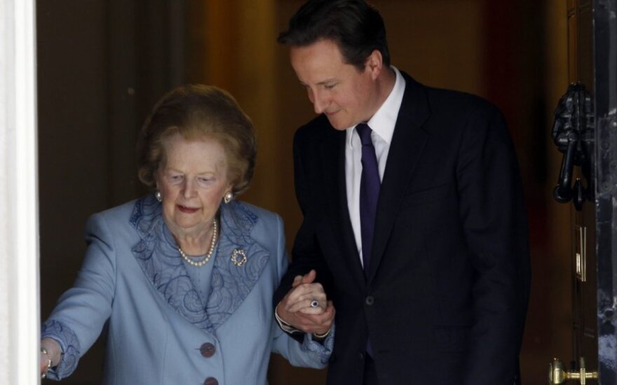 Margaret Thatcher ir Davidas Cameronas