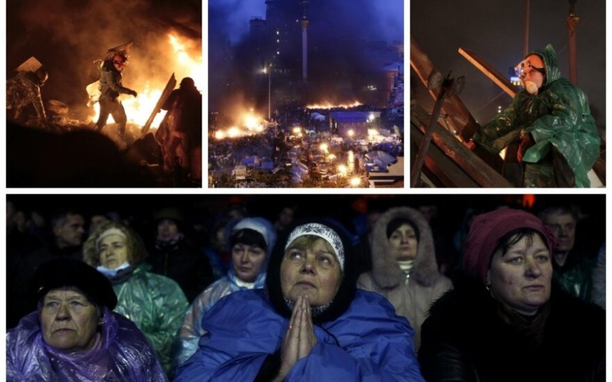 Naktis Kijeve: sumaištis, paliaubos ir nerimas
