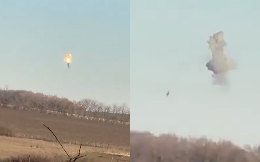 [Delfi trumpai] Užfiksuota, kaip Ukrainos kariai numuša rusų sraigtasparnį (video)