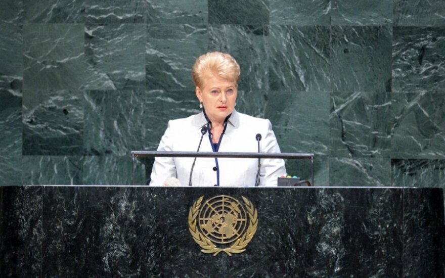 Dalia Grybauskaitė Jungtinių Tautų (JT) Generalinės Asamblėjos debatuose