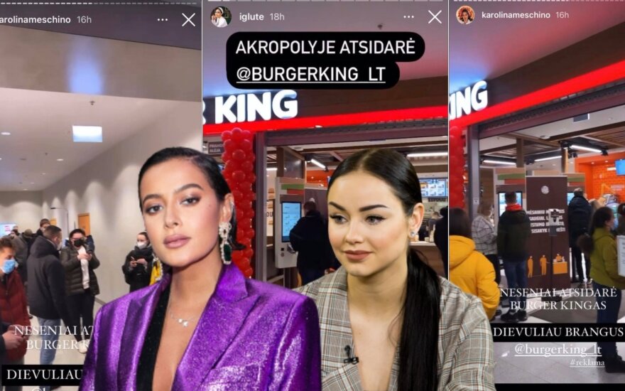 Influencerių "Burger King" reklama papiktino internautus / Foto: Delfi, Instagram