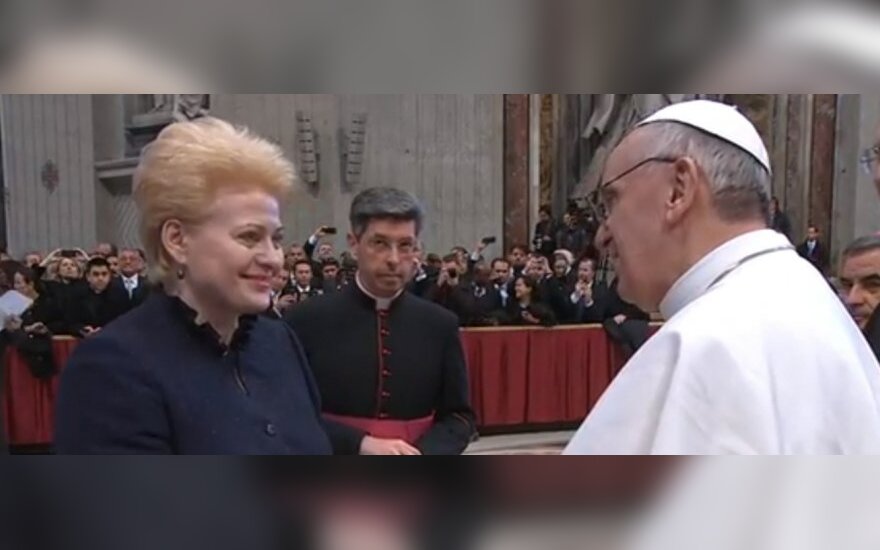 Dalia Grybauskaitė ir popiežius Pranciškus