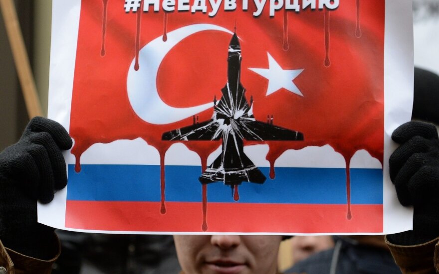 Protesto akcija po numušto Rusijos lėktuvo