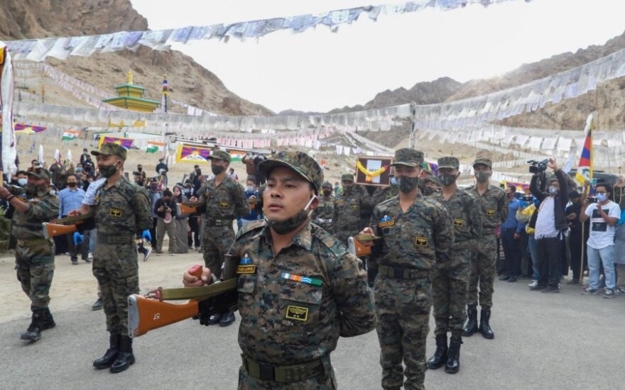 Tibeto kario Tenzino Nyima laidotuvės