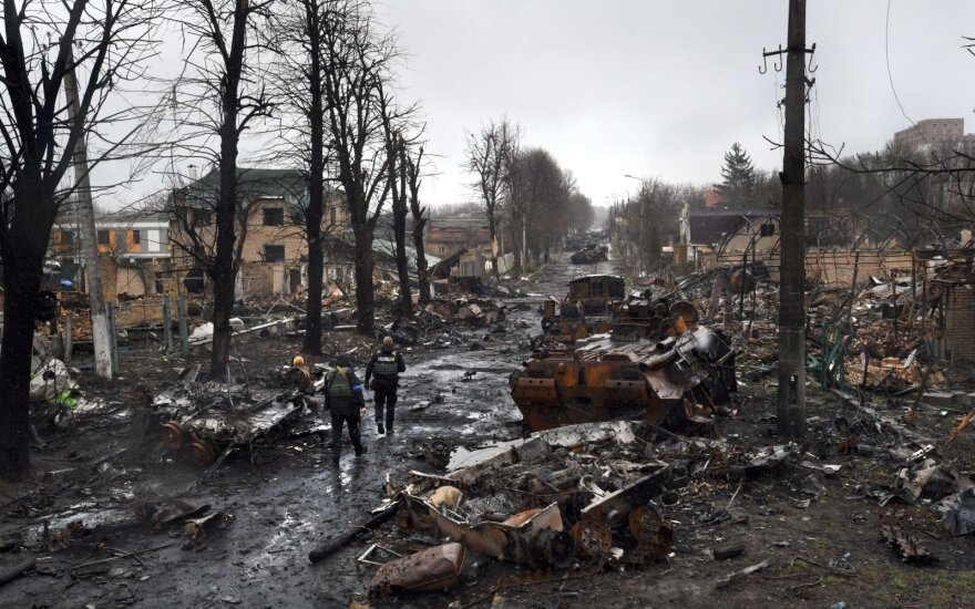 Putinui tebekalbant JT paskelbė dokumentais pagrįstą naują Ukrainoje žuvusių civilių skaičių