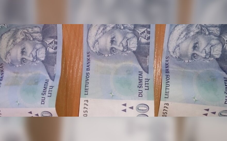 Padaugėjo padirbtų 200 litų banknotų