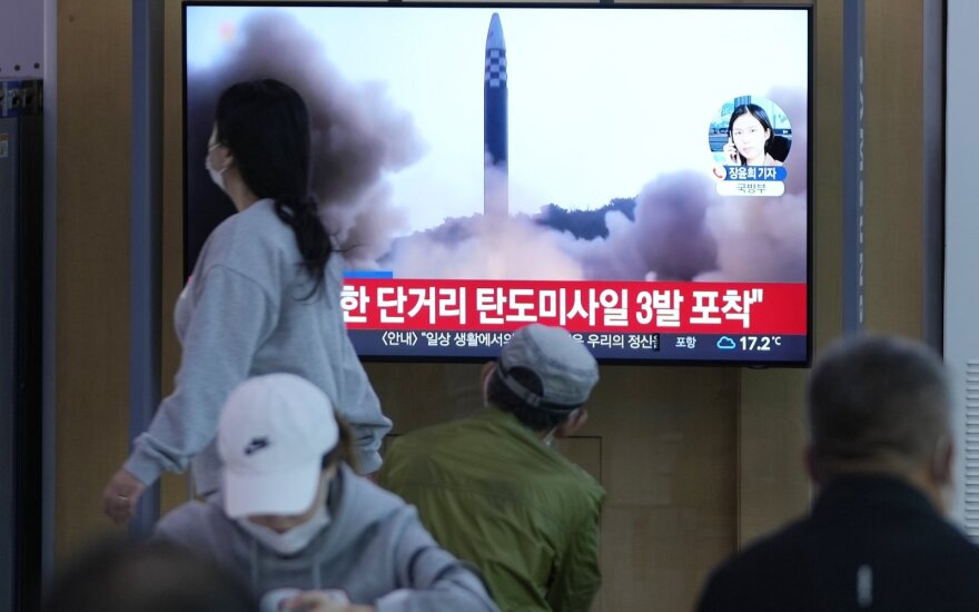 Pietų Korėjos kariškiai: Šiaurės Korėja paleido balistinę raketą