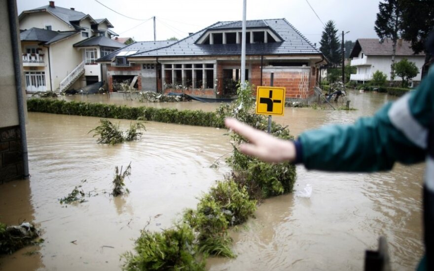 Serbiją ir Bosniją niokoja potvyniai