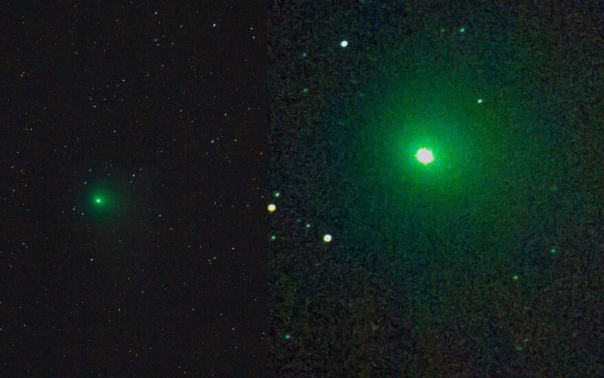 Kometa  C/2022 E3 (ZTF) užfiksuota sausio 30 dieną, Vilniaus rajone. V. Buckaus nuotr.