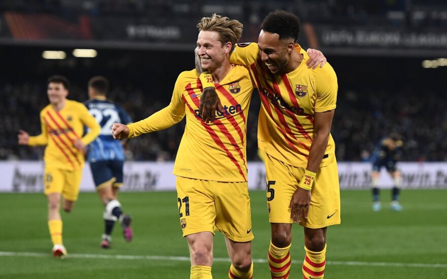 Įvarčių spektaklį surengusi „Barcelona“ – Europos lygos aštuntfinalyje