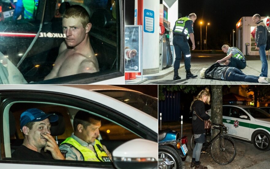 Rugsėjo 1-osios išvakarės Vilniuje: muštynės su policininkais, girti vairuotojai ir dviratininkė