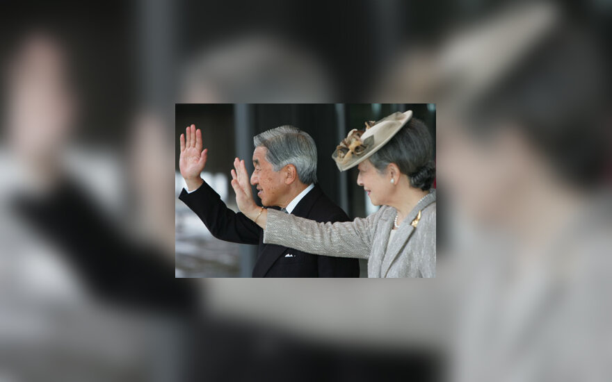 Japonijos imperatorius Akihito ir imperatorienė Michiko