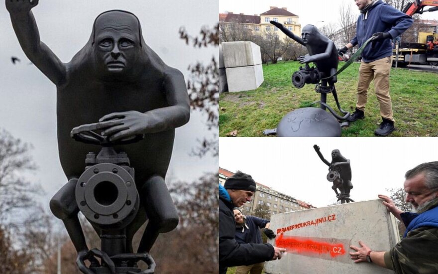 [Delfi trumpai] Čekijos sostinėje – Putiną kaip orką vaizduojanti skulptūra