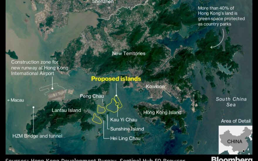 Honkongas suplanavo dirbtinių salų projektus