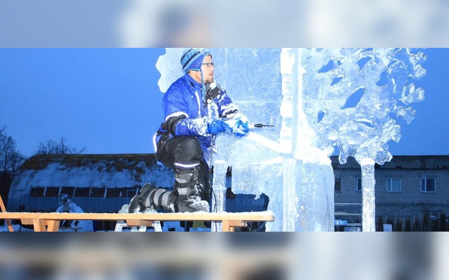 Jelgavoje prasidėjo ledo skulptūrų festivalis