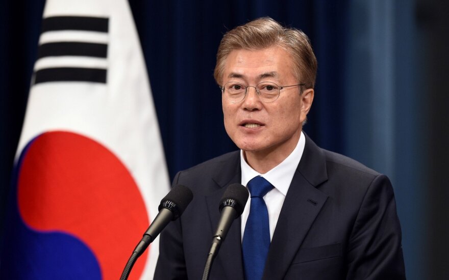 Pietų Korėjos prezidentas įspėja dėl galimų susirėmimų su Šiaurės Korėja