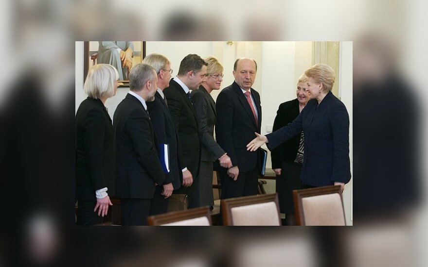 D.Grybauskaitė ir valdančiosios koalicijos atstovai