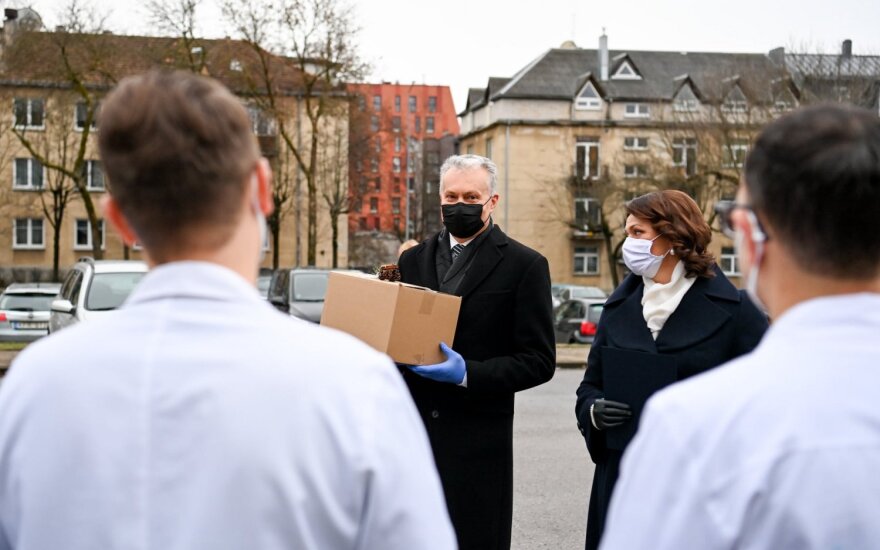 Prezidentas Gitanas Nausėda su pirmąja ponia Diana Nausėdiene