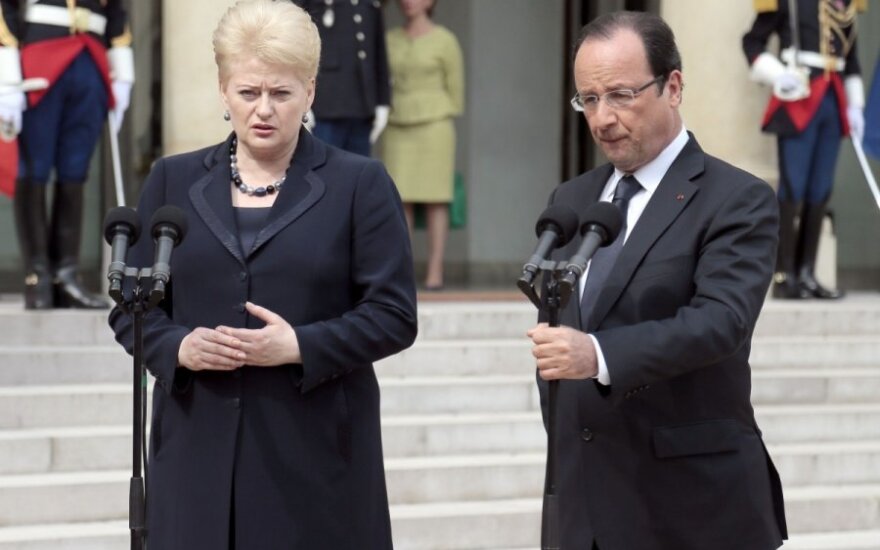 Dalia Grybauskaitė ir Francois Hollande'as