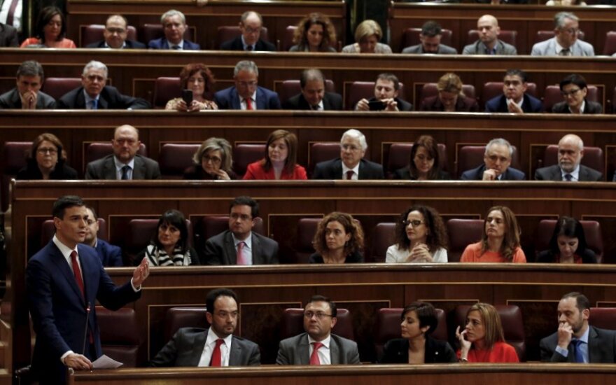 Socialistų lyderis Pedro Sanchezas Ispanijos parlamente