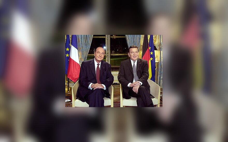 Jacques Chirac ir Gerhard Schroeder