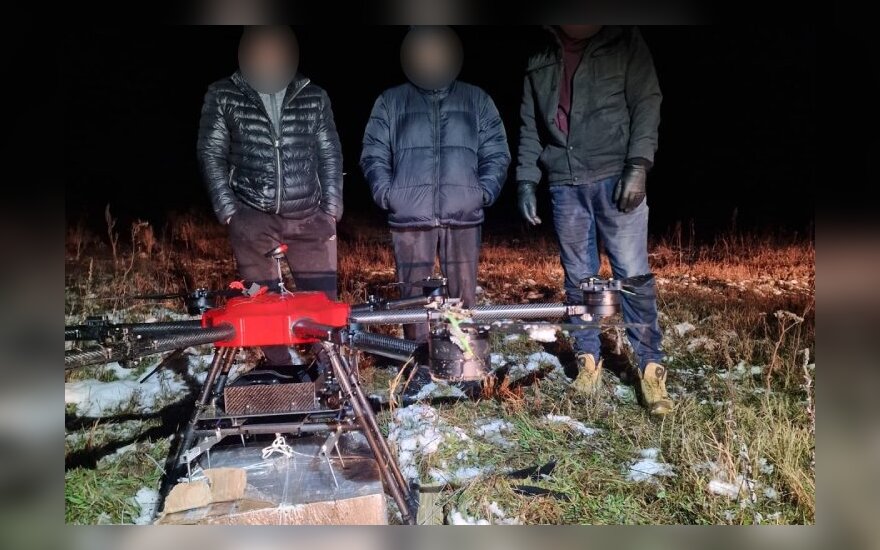 Druskininkų pasieniečiai nutupdė iš Baltarusijos kontrabandą įskraidinusį droną
