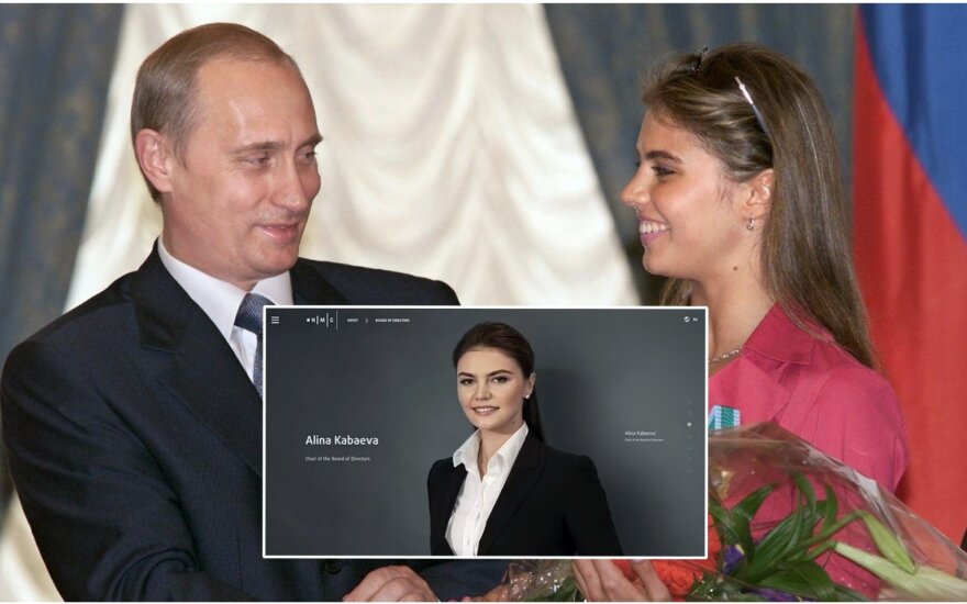 Vladimiras Putinas ir Alina Kabajeva / Foto: Scanpix, ekrano nuotr.