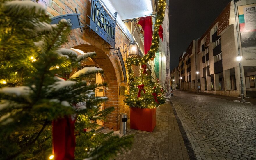 Kalėdų spalvomis nusidažęs Vilnius