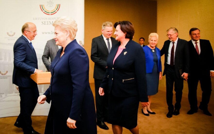 Dalia Grybauskaitė susitinka su Seimo valdyba