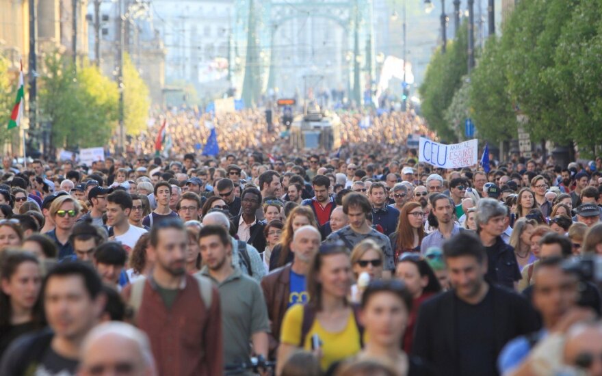 Budapest demonstration in support of the Central European University