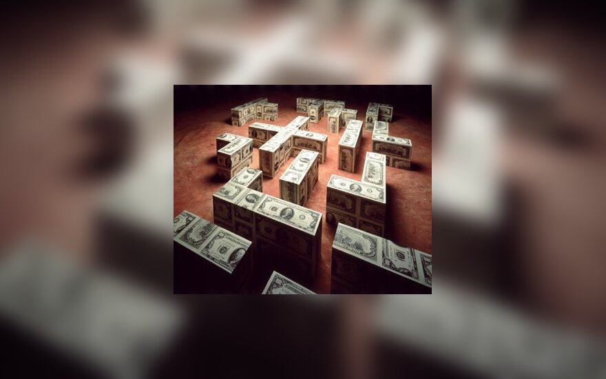 Pinigai, doleriai, pinigų miestas, banknotai, labirintas