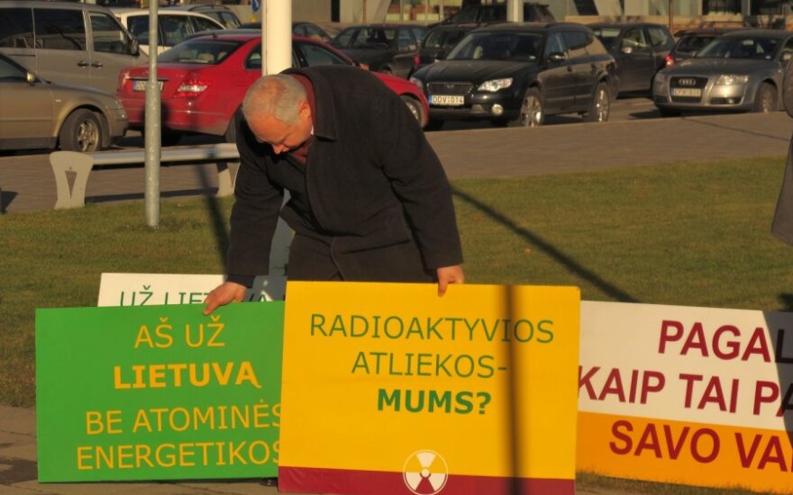 Lietuvos žaliųjų sąjūdžio organizuotas piketas prieš atominę elektrinę