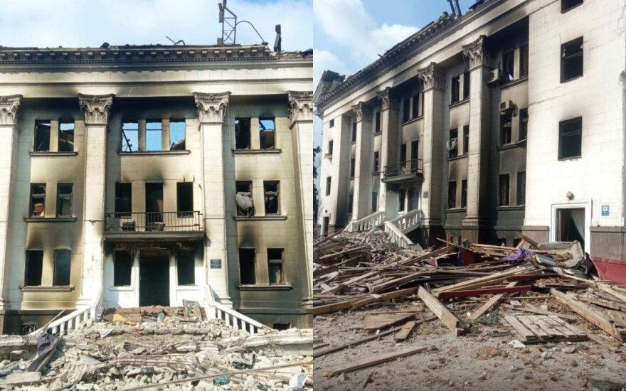 Per Mariupolio teatro bombardavimą žuvo apie 300 žmonių