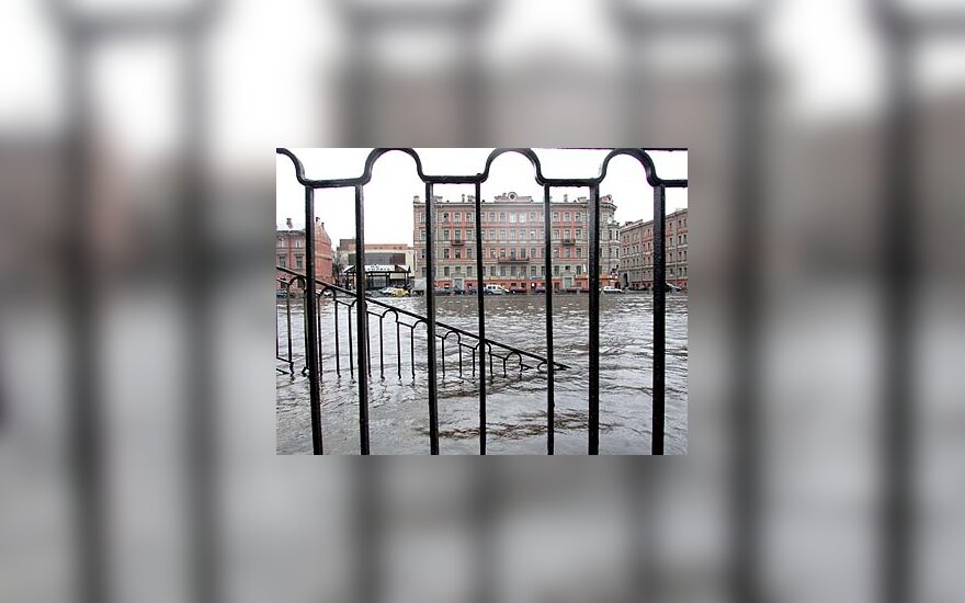 Potvynio vanduo Sankt Peterburge