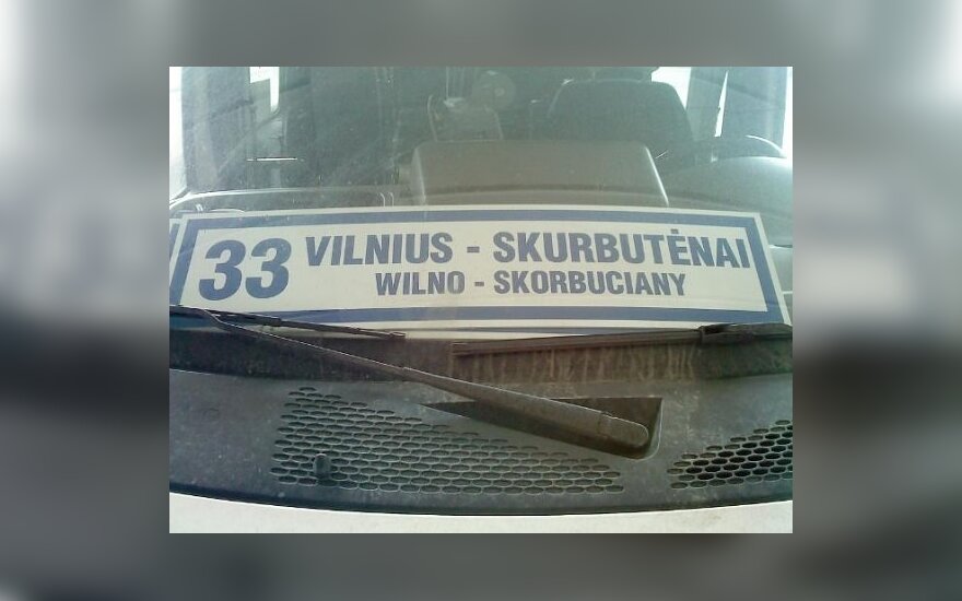 Autobuso maršrutas "Wilno-Skorbuciany", Valstybinės kalbos inspekcijos nuotr. 