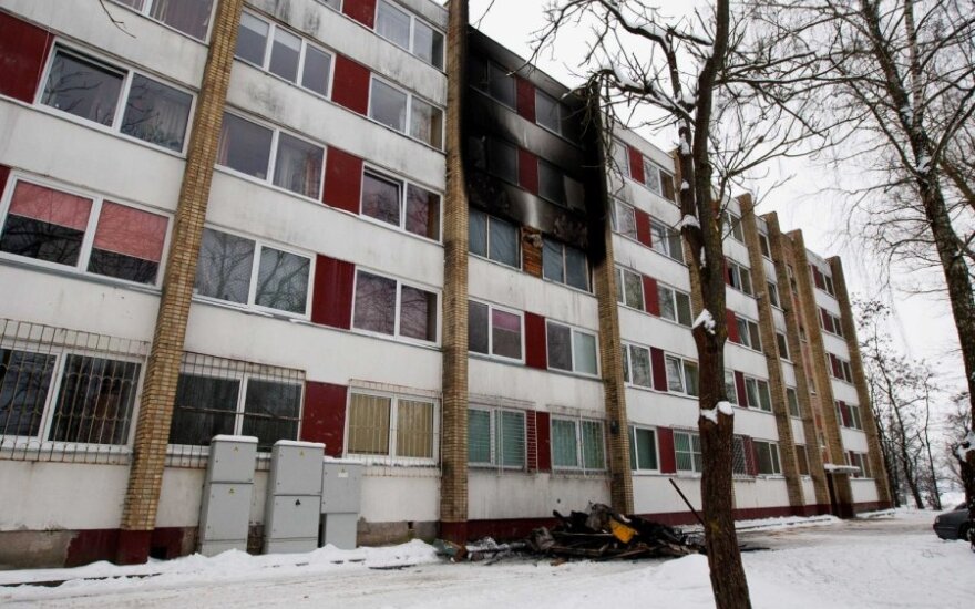 Elektrėnuose, Rungos g. 22, bendrabučio tipo pastate kilo du gaisrai