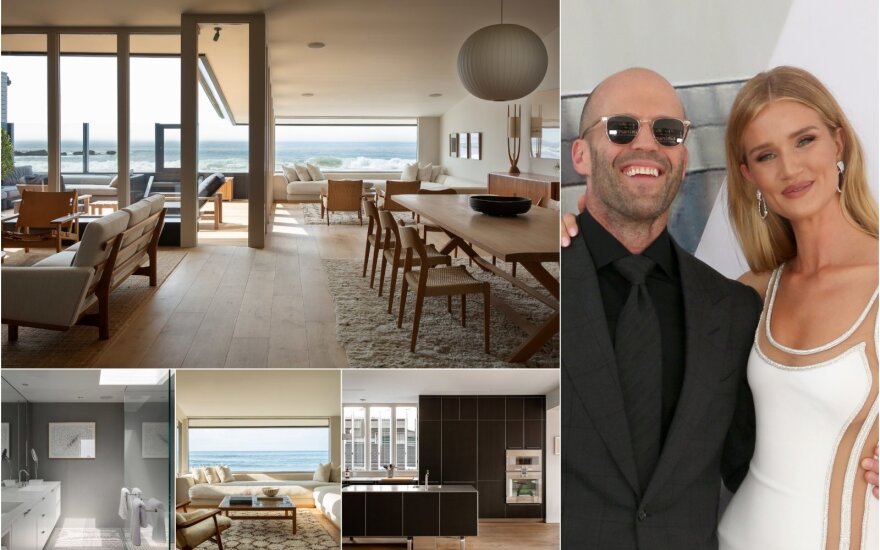 Jasonas Stathamas ir Rosie Huntington-Whiteley parduoda savo namą Malibu
